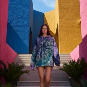 Unplug Women’s Tie-Dye Sweater Size M Used